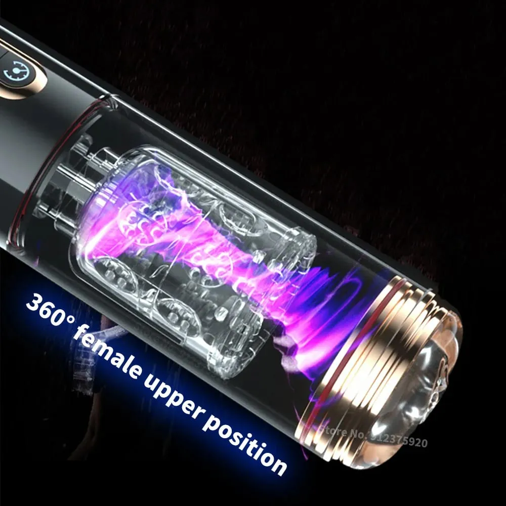 Masturbador masculino automático rotação telescópica sucção boquete pênis bomba bolso buceta brinquedos sexuais masturbação copo adulto para homem