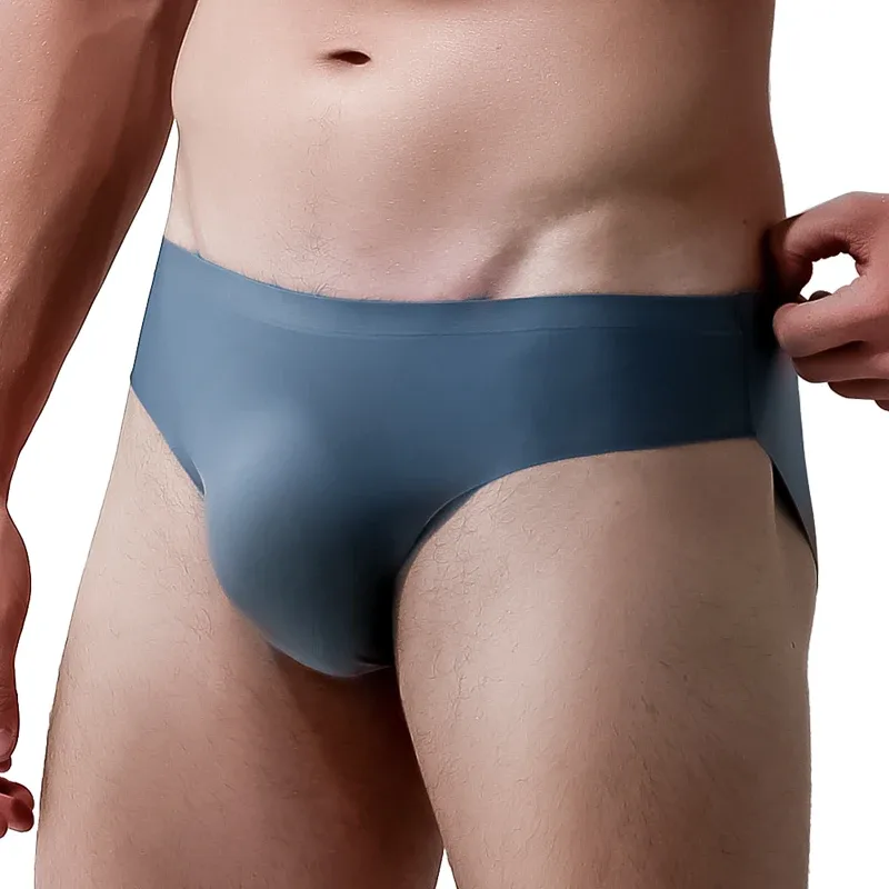 3 peças cuecas masculinas de seda gelada, verão respirável, secagem rápida, shorts sem costura, transparente ultrafino, personalizado l