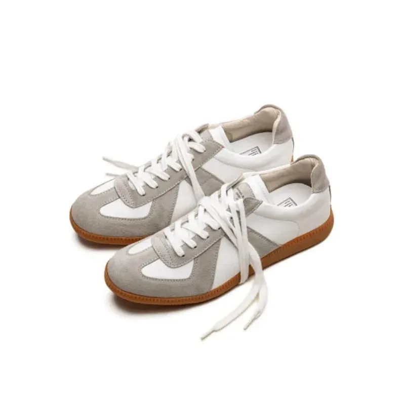 Maden vintage retalhos alemão treinador tênis unissex primavera e verão esportes sapatos casuais rendas sapatos ao ar livre