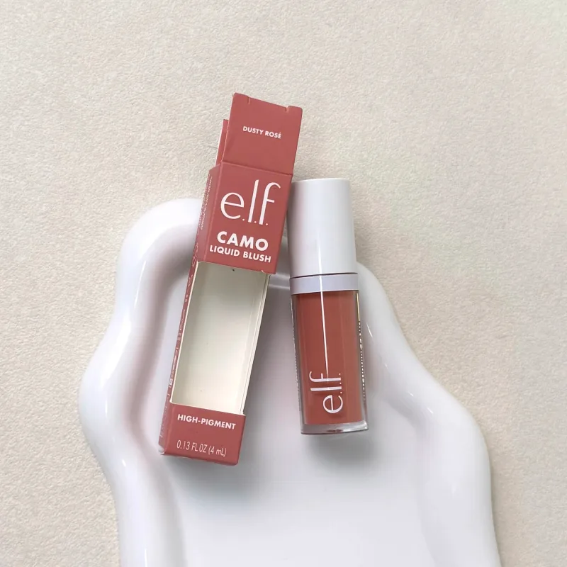 Preço Especial Elf blush líquido de dupla utilização, brilho labial, hidratação persistente, criar pó iluminador natural, blush líquido, cosméticos