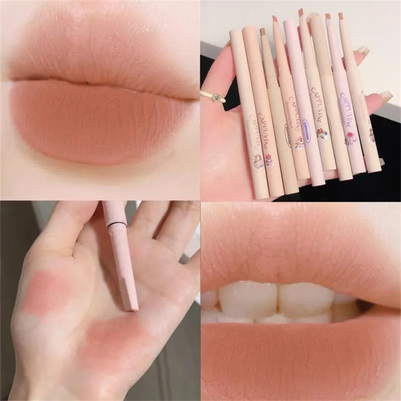 Nude Lip Liner Pencil Smooth Outline Lip Shape Waterproof Long-Lasting Matte Lipstick Pen Makeup for Natural Lips