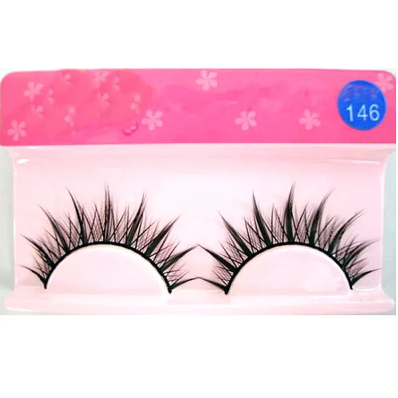 White Eyelashes Cosplay Makeup Natural Long Cross Strip False Eye Lashes