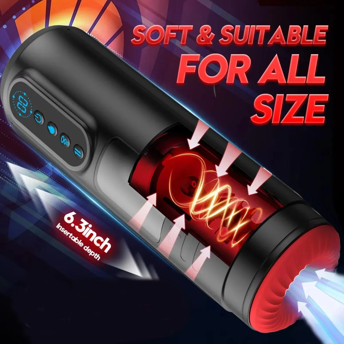 LCD Automatic Sucking Male Masturbator 9 Thrusting Vibration Blowjob Machine Heating Pussy Penis Pump Masturbation Cup Sex Toys