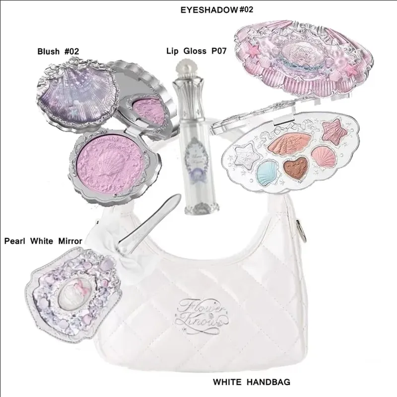 Flor sabe conjunto de maquiagem caixa completa cisne urso jardim coleção em relevo blush brilho batom kit fundação tudo em kit de maquiagem