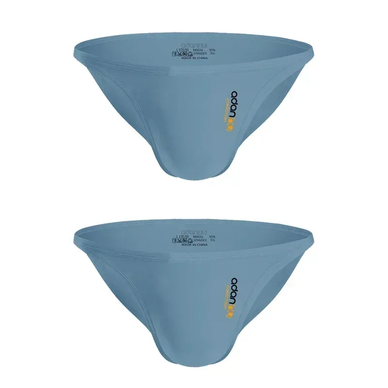 Cuecas modais masculinas de cintura baixa, sexy, cor sólida, simples, triângulo, roupa íntima, esportes, respirável, confortável, calcinha masculina
