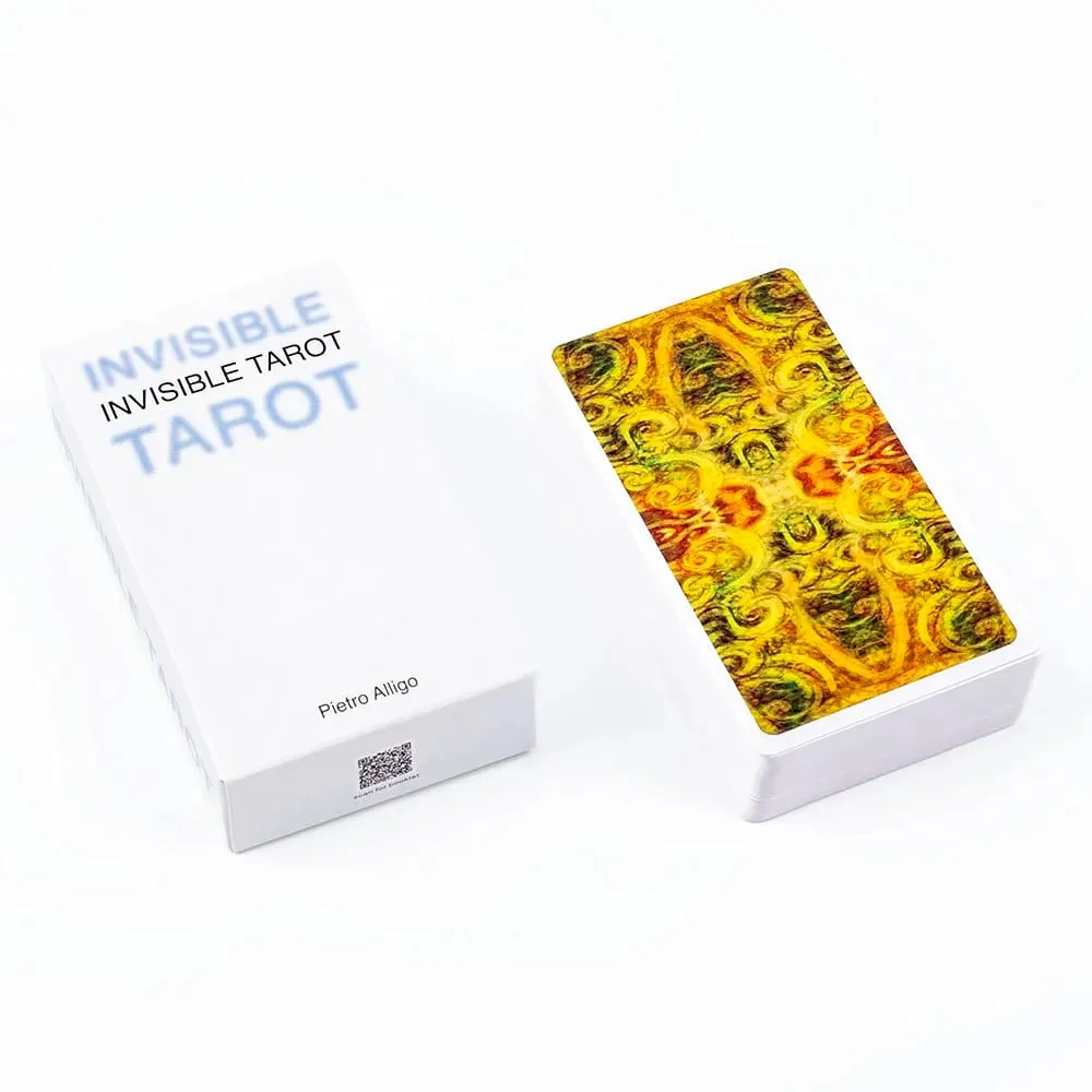 Tarô invisível 78 cartas em branco, crie seu próprio baralho de tarô, 10.3*6cm, visões em inglês, edição de adivinhação, jogos de tabuleiro