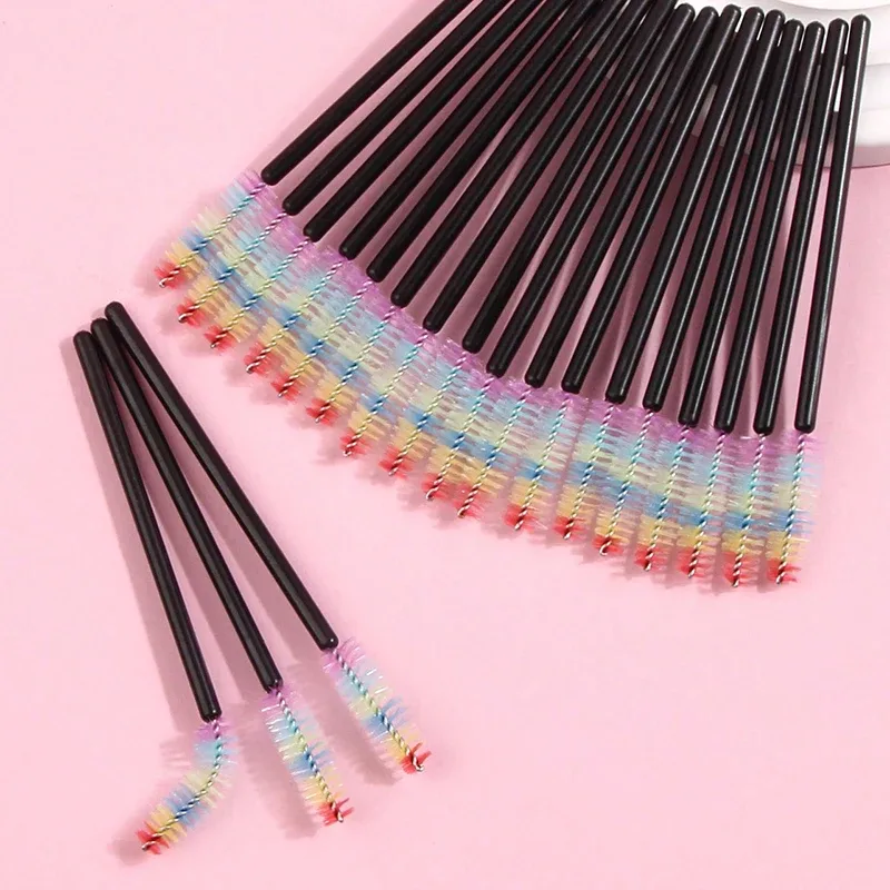 50/100/150 pçs escovas de cílios corretivo lash escova spoolies rímel varinhas aplicador para extensão de cílios conjunto de maquiagem laukiss