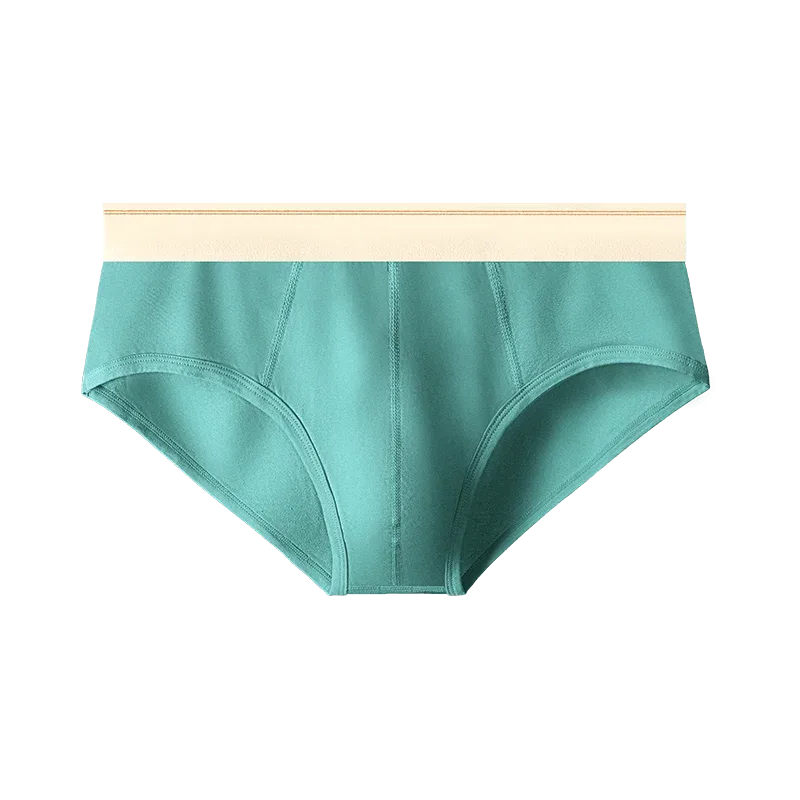Cueca triangular masculina de algodão puro, respirável e confortável, cintura média, suave para a pele e macia, cueca adolescente 3256810188437944