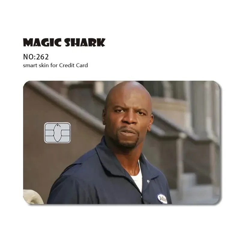 Magic Shark Dog Meme Hunter Snake Stonks 3M Matte PVC Front Sticker Film Cover Skin for Bank Debit Credit Card