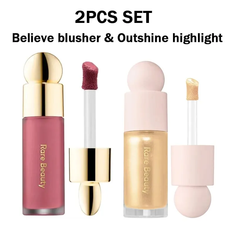 Blush líquido com pitada macia de beleza rara, sedoso e desliza suavemente, maquiagem rechonchuda de longa duração, esperança, amor, virtude, feliz, maravilha, vale a pena — image 19