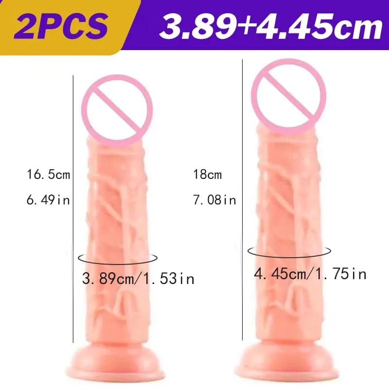 Realistic Flesh Colored Silicone Dildo with Suction Cup Soft Butt Plug Adult Sex Toy for Women And Men Realistic Soft Dildo