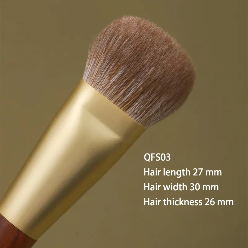 Weasel Goat Hair Foundation Liquid Blush Brush Professional Hand Crafted Makeup Brushes 1PC Short Rosewood Handle Make Up Brush