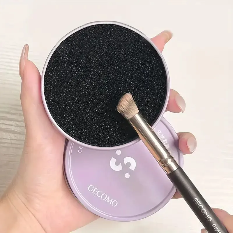 Limpador de pincéis de maquiagem, esponja limpadora de remoção de cores, limpeza rápida e fácil de pincéis de maquiagem em pó sem soluções químicas de água