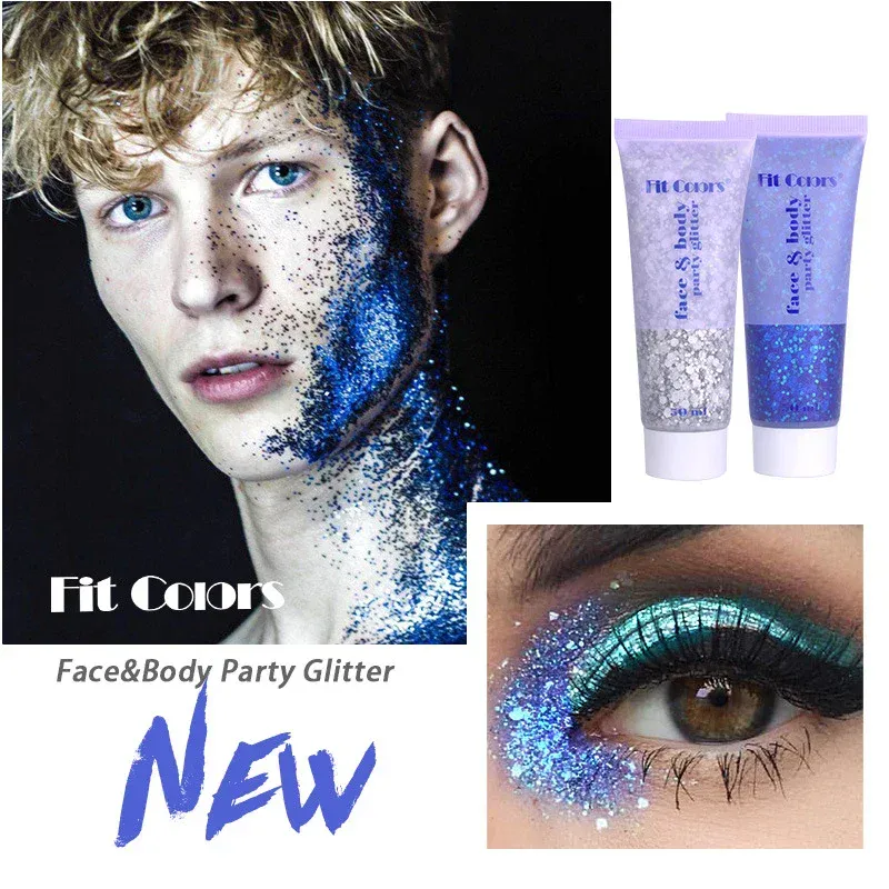 Eye Sequins Gel Mermaid Scale Face Body Lip Sequins Glitter Powder Eye Shadow Bright Polarized Dance Nail Decoration Makeup 50ML — image 4