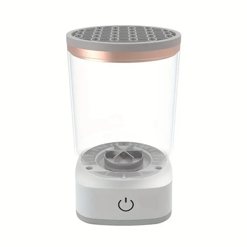 Limpador elétrico de escova de maquiagem, automático, ferramenta de limpeza de escova cosmética, limpeza profunda rápida para todos os tamanhos de escovas, durável
