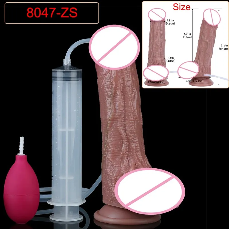 Veias profundas ultra esguichando vibrador silicone pele toque longo ejaculação butt plug para homens mulheres g-ponto estimular 18 + brinquedos sexuais