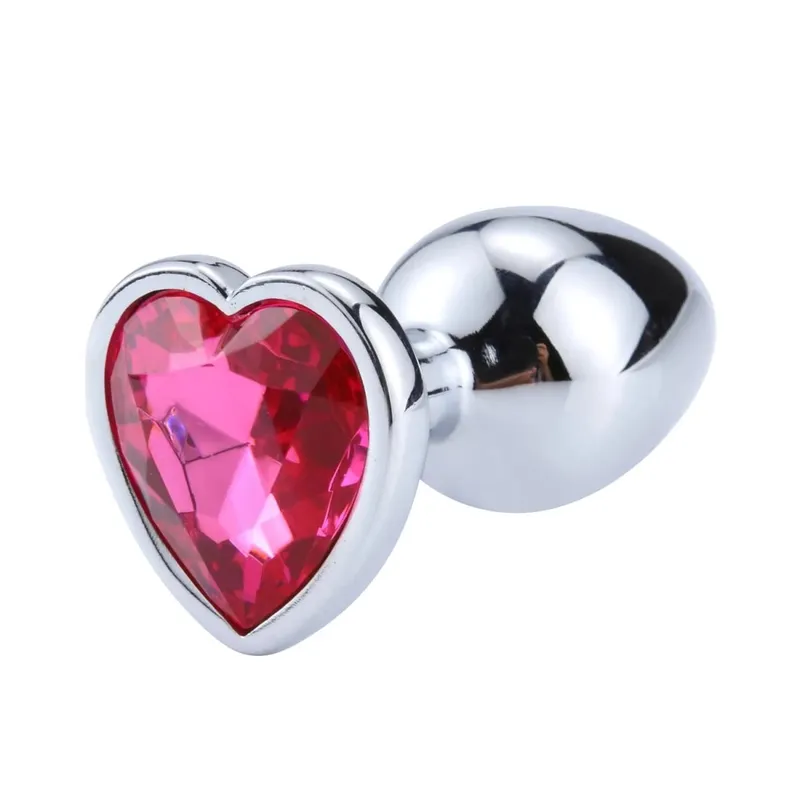 Plugue anal s/m/l em formato de coração, contas anais de cristal de metal, massageador de próstata, produtos adultos gays, loja de brinquedos sexuais para mulheres e homens — image 12