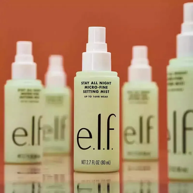 Elf spray de maquiagem de longa duração, hidratante e controle de oleosidade, cai rapidamente, formando filme e evitando que a maquiagem grude