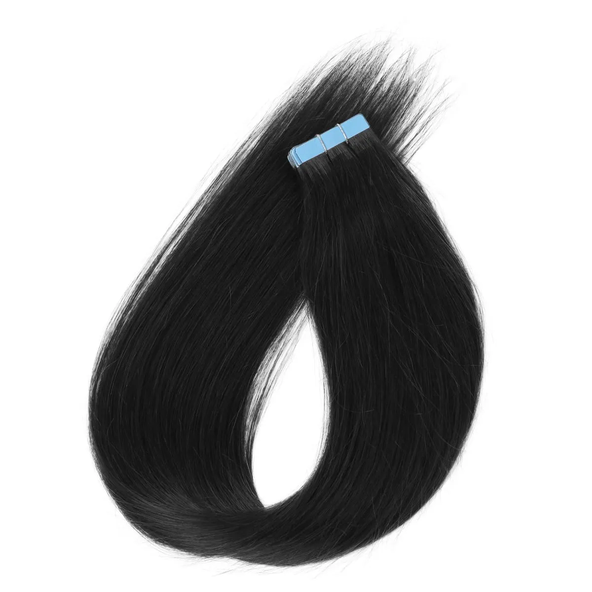 20Pcs/Pack Tape In Human Hair Extensions Suitable for Women with Invisible Adhesive Tape Ins Seamless Straight Hair for Volume & Length