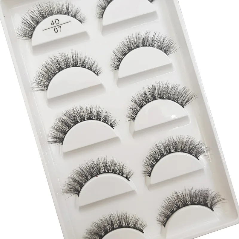 Novo 5 pares de cílios postiços de vison natural maquiagem extensão de cílios curtos cílios falsos cílios falsos maquiagem beleza cilios