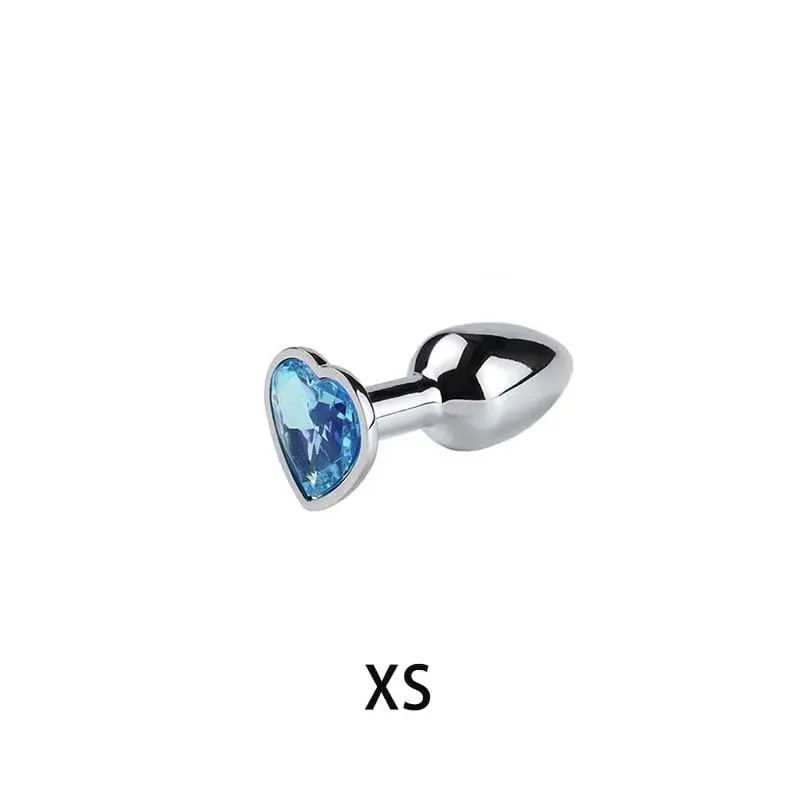 5 tamanhos de aço inoxidável cristal coração anal plug removível butt plug estimulador próstata massageador anal brinquedos sexuais vibradores