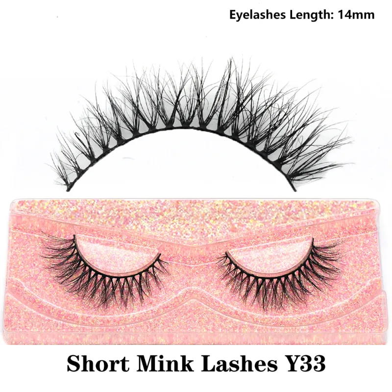 Half Eye Lashes Natural 3D Mink Short False Eyelashes Fluffy Wispy Cross Strip Fake Lashes Soft Half Eyelashes Extension Makeup — image 22