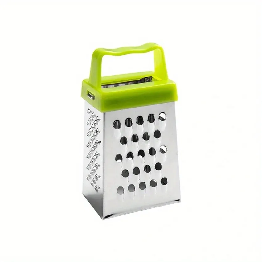 Conjunto de mini ralador de queijo de aço inoxidável - ferramenta multifuncional de cozinha de metal para triturar queijo alho gengibre - seguro para alimentos
