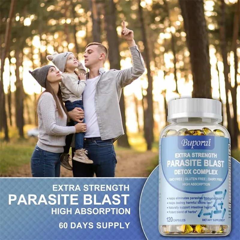Complexo Parasite Blast Detox - Apoia a saúde intestinal Elimina parasitas Promove o metabolismo e aumenta a imunidade