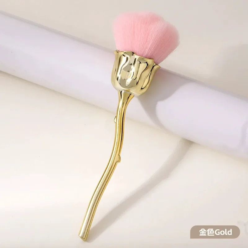 Rose Flower Shape Makeup Brush Round Makeup Loose Powder Brushes Manicure Nail Polishing Dust Removal Brush Beauty Make Up Tools