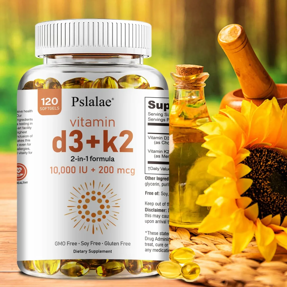 Vitamin D3 with K2 - Immune Support Healthy Muscle Function and Bone Health for Heart Joint Health