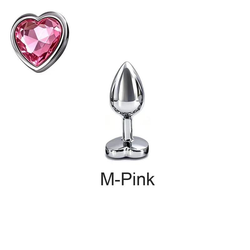 5 tamanhos de metal anal plug conjunto com base de coração suave massagem de próstata butt plug brinquedos sexuais para homens mulheres casais