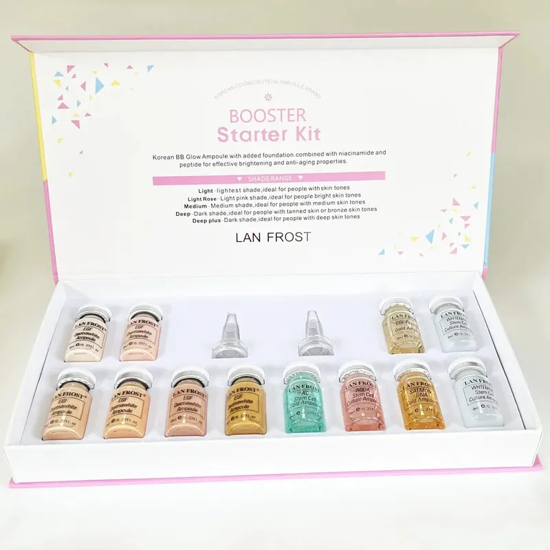 BB Cream Glow Face Skin Care Serum Essence Ampoule Foundation Hyaluronic Acid Peptide Moisturizing Skin Rejuvenation Care Kit