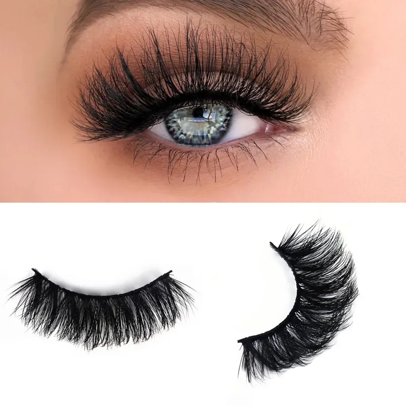 7/10 pares de cílios postiços 3d naturalmente longos e grossos, extensão dramática de cílios de 20mm, maquiagem sexy para os olhos, cosméticos