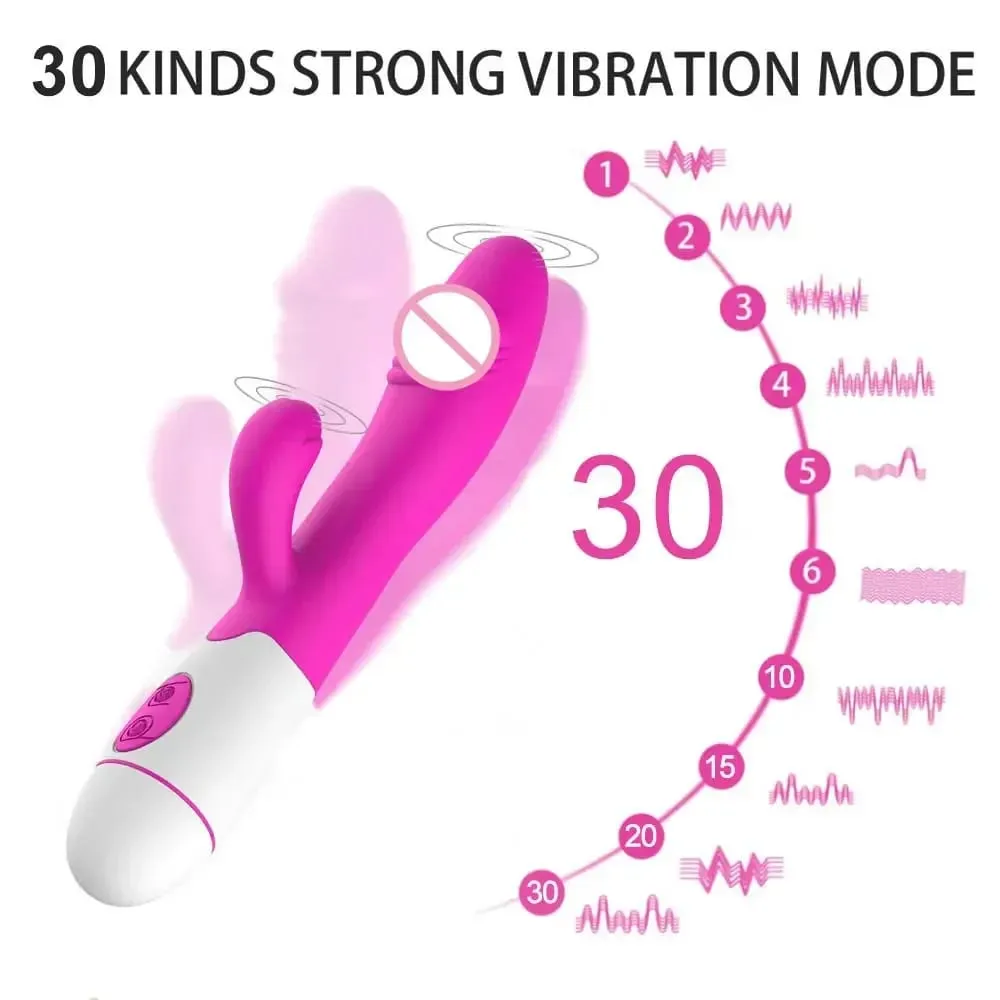 Coelho vibrador vibrador vibrador poderoso dupla vibração g ponto clitóris estimulação masturbadores massageador vaginal adulto para mulheres brinquedos sexuais — image 2