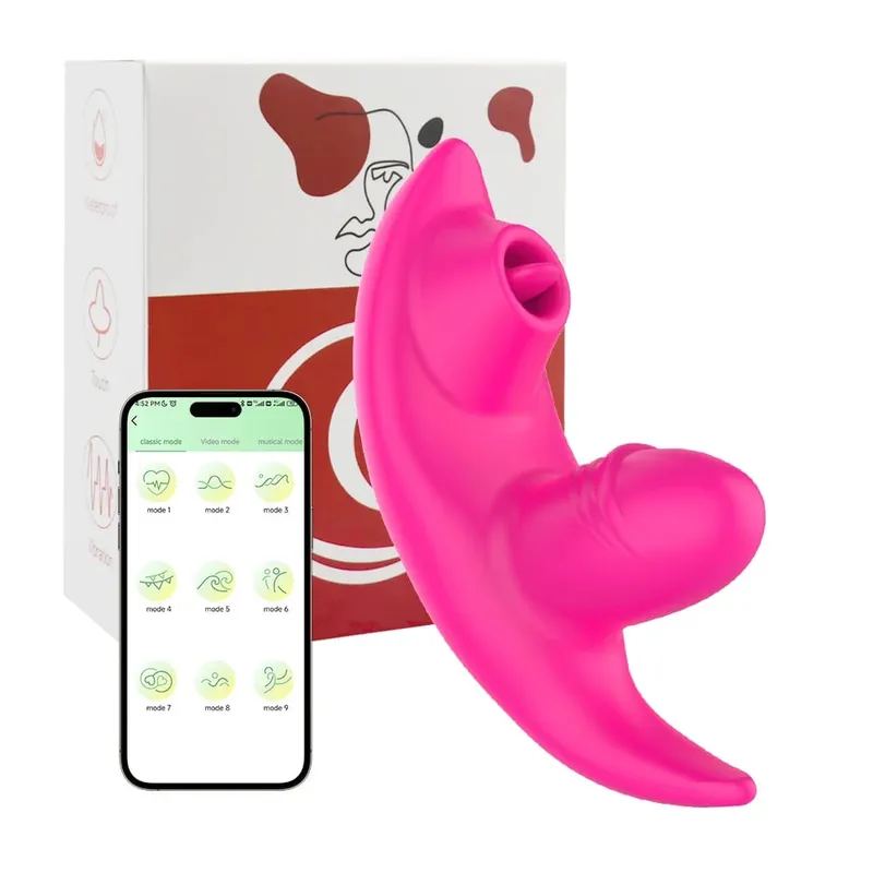 Vibrador com sucção vaginal, bluetooth, 9 modos, sucção vibratória, sexo oral, estimulador de clitóris, brinquedos sexuais eróticos para mulheres