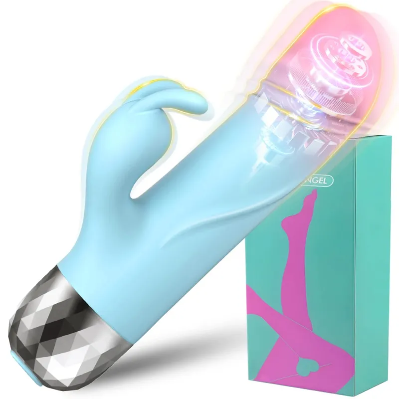 Vibrador coelho poderoso para mulheres, estimulador de clitóris, ponto g, vibrador, massageador vaginal, masturbação feminina, brinquedos sexuais para adultos