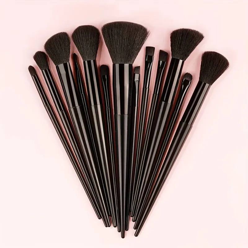 Conjunto de pincéis de maquiagem 13 peças, pincel sintético premium, base, pó, corretivo, sombra, blush, cosméticos, viagem