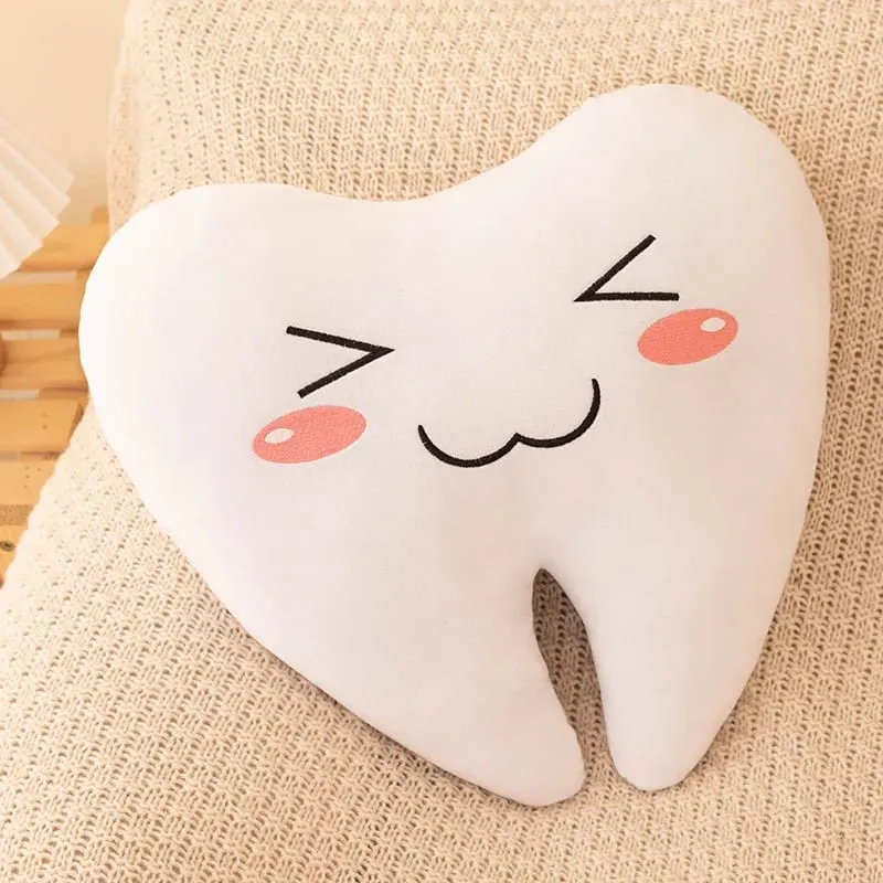 Simulation Lovely Tooth Plush Toys Cute Expression White Teeth Stuffed Soft Pillow Funny Sofa Cushion Gift For Children Gifts