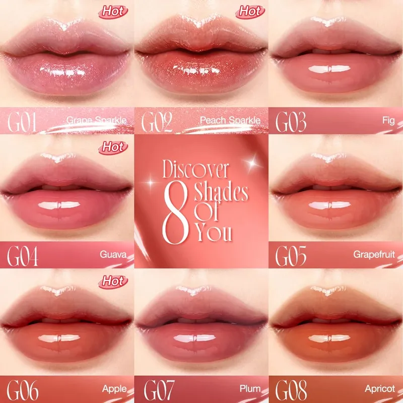 O.TWO.O 8pcs conjunto de batom líquido brilho labial acabamento brilhante alto brilho longa duração hidratar antiaderente batom vítreo conjunto de maquiagem — image 4
