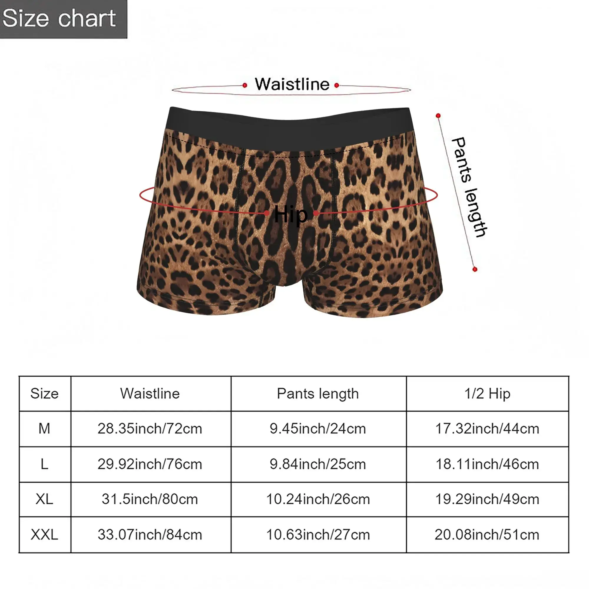Cuecas com estampa de leopardo, cuecas masculinas com estampa de leopardo, cuecas boxer — image 4