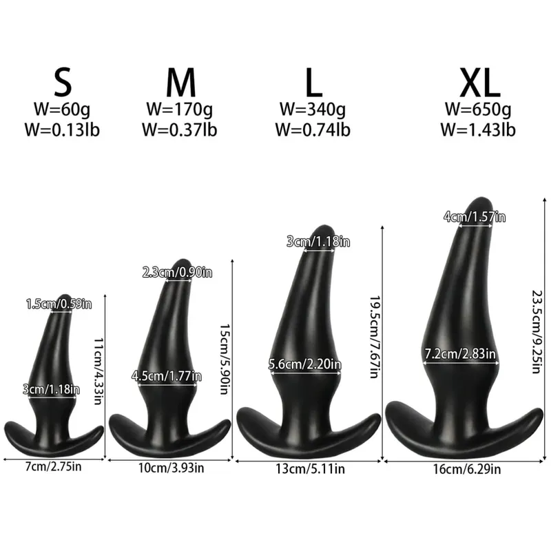 3 種不同尺寸肛門塞軟矽膠肛門肛塞刺激器成人性玩具女同志攝護腺按摩器肛門訓練器