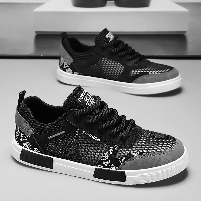 Breathable vulcanized Shoes For Men Flat Athletic Walking Sneakers Shoes Men Mesh Casual Shoes Large Size 47 — image 3