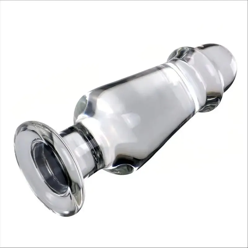 Vibrador de vidro de grande diâmetro, masturbador feminino, estimulação da próstata masculina, expansor anal, brinquedo sexual adulto para maior prazer