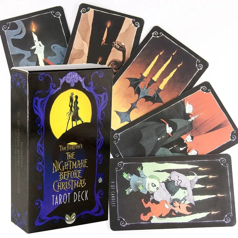 10.3*6cm fortuna pesadelo antes do natal taort sortilégio jogo de tabuleiro alta magia tarô deck rider waite — image 2