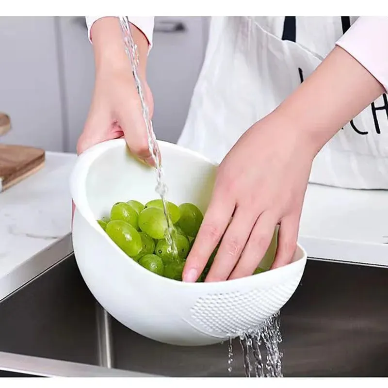 Rice Washing Filter Beans Strainer Basket Colander Plastic Sieve Fruit Vegetable Bowl Drainer Cleaning Tools Home Kitchen Tools — image 5