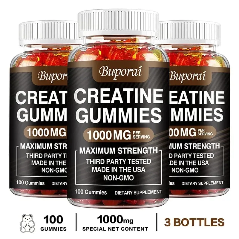Gomas de monohidrato de creatina - aumentam a energia, aumentam a massa muscular e melhoram o desempenho atlético