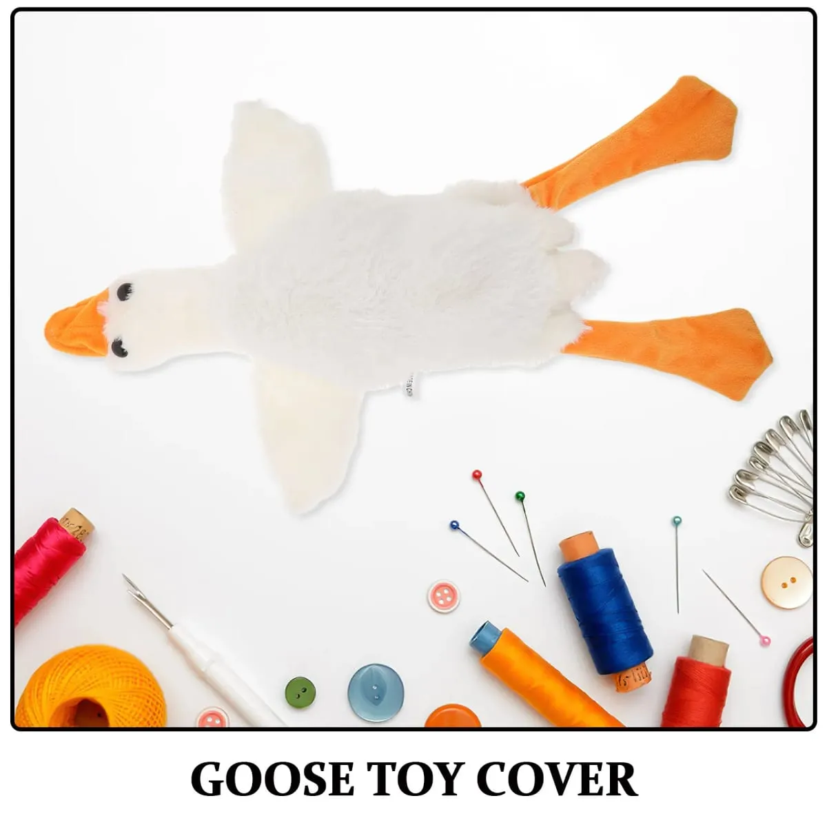Fronha de travesseiro de pelúcia de ganso branco macio decorativo capa de almofada 50cm kawaii desenho animado ganso para sofá cama festa