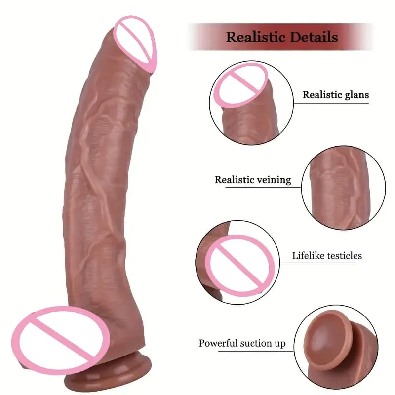 Enorme grosso realista vibrador grande pênis dupla penetração anal plug vagina masturbador falso pau adulto brinquedo sexual para mulheres sexuales
