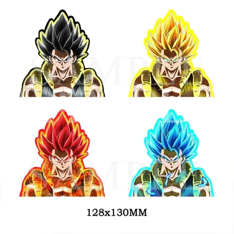 Anime 3D Lenticular Adesivo Goku Vegeta Decalques à prova d'água para carro, geladeira, skate, etc. — image 13