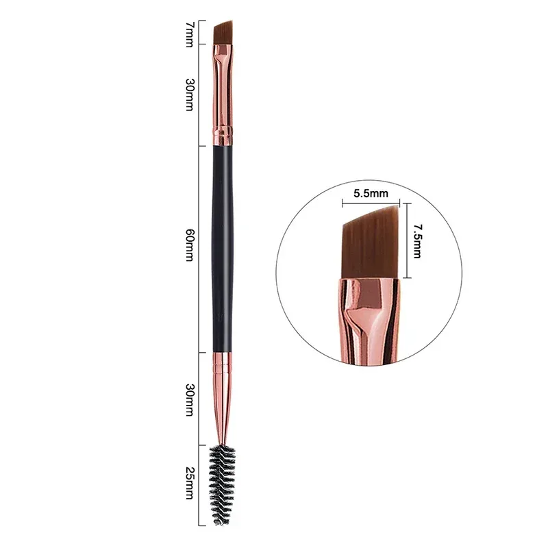 1pc 2 em 1 escova de sobrancelha de cabeça dupla + escova de cílios ferramentas de maquiagem pincéis cosméticos cílios maquiagem pincéis brochas maquillaje — image 10